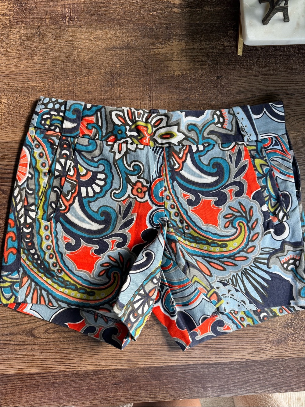 J Crew Multicolor Paisley Print Shorts size 0.
